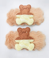 Pack of 12 Furry Teddy Bear Tic Tac Hair Clips - Cute Hair Accessories for Girls, Kids, and Babies